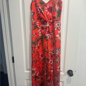 Floral Red Maxi jumpsuit guess